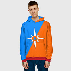 Толстовка-худи мужская МЧС России, цвет: 3D-красный — фото 2