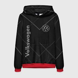 Толстовка-худи мужская VOLKSWAGEN, цвет: 3D-красный