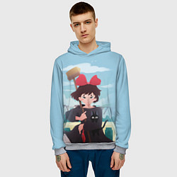 Толстовка-худи мужская Ведьмина служба доставки, цвет: 3D-меланж — фото 2