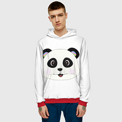 Толстовка-худи мужская Panda, цвет: 3D-красный — фото 2