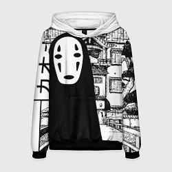 Толстовка-худи мужская No-Face Spirited Away Ghibli, цвет: 3D-черный