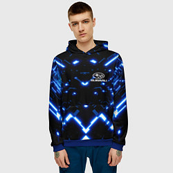 Толстовка-худи мужская SUBARU, цвет: 3D-синий — фото 2