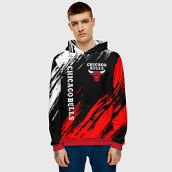 Толстовка-худи мужская CHICAGO BULLS, цвет: 3D-красный — фото 2