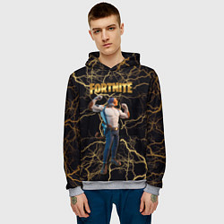 Толстовка-худи мужская Meowcles Fortnite 2, цвет: 3D-меланж — фото 2
