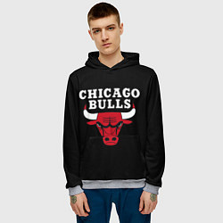 Толстовка-худи мужская CHICAGO BULLS, цвет: 3D-меланж — фото 2