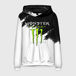 Толстовка-худи мужская MONSTER ENERGY, цвет: 3D-белый