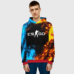 Толстовка-худи мужская CS GO, цвет: 3D-красный — фото 2