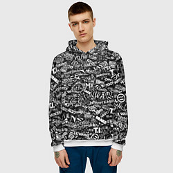 Толстовка-худи мужская Top Hip Hop, цвет: 3D-белый — фото 2