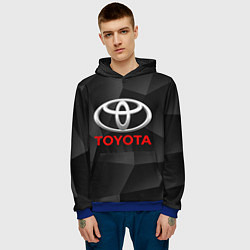 Толстовка-худи мужская TOYOTA, цвет: 3D-синий — фото 2