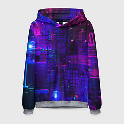 Толстовка-худи мужская NEON CUBES, цвет: 3D-меланж