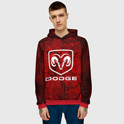 Толстовка-худи мужская DODGE, цвет: 3D-красный — фото 2