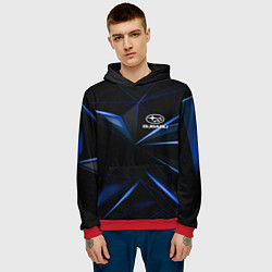 Толстовка-худи мужская SUBARU, цвет: 3D-красный — фото 2