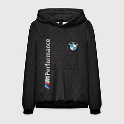 Толстовка-худи мужская BMW, цвет: 3D-черный
