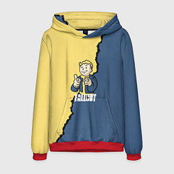 Толстовка-худи мужская Fallout logo boy, цвет: 3D-красный