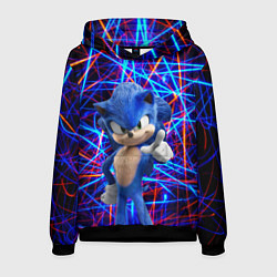 Толстовка-худи мужская Sonic, цвет: 3D-черный