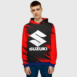 Толстовка-худи мужская SUZUKI, цвет: 3D-синий — фото 2