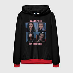 Толстовка-худи мужская BLACKPINK, цвет: 3D-красный
