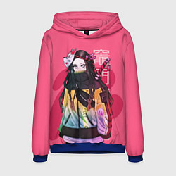 Толстовка-худи мужская Нэдзуко Камадо, цвет: 3D-синий