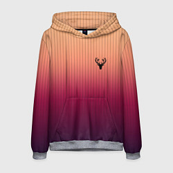 Толстовка-худи мужская The Gradient Of Deer, цвет: 3D-меланж