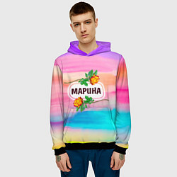 Толстовка-худи мужская Марина, цвет: 3D-черный — фото 2