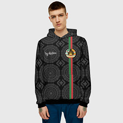 Толстовка-худи мужская Таджикистан, цвет: 3D-черный — фото 2