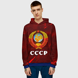 Толстовка-худи мужская СССР USSR, цвет: 3D-синий — фото 2