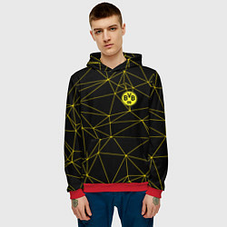 Толстовка-худи мужская BORUSSIA, цвет: 3D-красный — фото 2