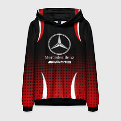 Толстовка-худи мужская Mercedes-Benz, цвет: 3D-черный