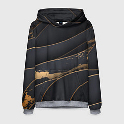 Толстовка-худи мужская Black gold, цвет: 3D-меланж