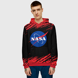 Толстовка-худи мужская NASA НАСА, цвет: 3D-красный — фото 2