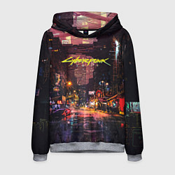 Толстовка-худи мужская CYBERPUNK 2077:КИБЕРПАНК S, цвет: 3D-меланж