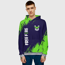 Толстовка-худи мужская FREE FIRE ФРИ ФАЕР, цвет: 3D-меланж — фото 2