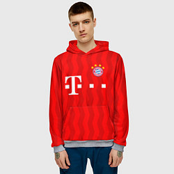 Толстовка-худи мужская FC Bayern Munchen, цвет: 3D-меланж — фото 2