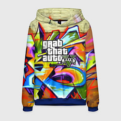 Толстовка-худи мужская GTA:5, цвет: 3D-синий