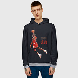 Толстовка-худи мужская MICHAEL JORDAN, цвет: 3D-меланж — фото 2