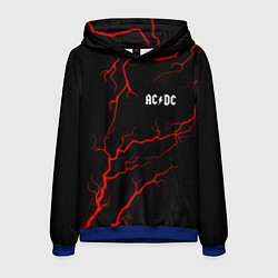Толстовка-худи мужская AC DС, цвет: 3D-синий