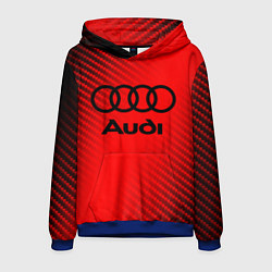 Толстовка-худи мужская AUDI АУДИ, цвет: 3D-синий