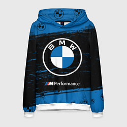 Толстовка-худи мужская BMW БМВ, цвет: 3D-белый