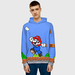 Толстовка-худи мужская Mario, цвет: 3D-меланж — фото 2