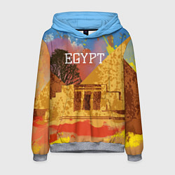 Толстовка-худи мужская Египет Пирамида Хеопса, цвет: 3D-меланж