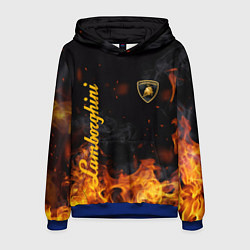 Толстовка-худи мужская LAMBORGHINI, цвет: 3D-синий