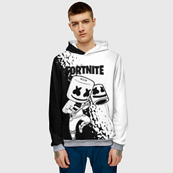 Толстовка-худи мужская FORTNITE MARSHMELLO, цвет: 3D-меланж — фото 2