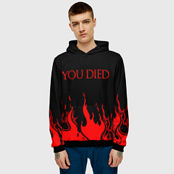 Толстовка-худи мужская YOU DIED, цвет: 3D-черный — фото 2