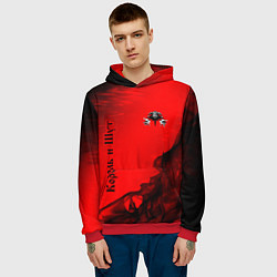Толстовка-худи мужская КОРОЛЬ И ШУТ, цвет: 3D-красный — фото 2