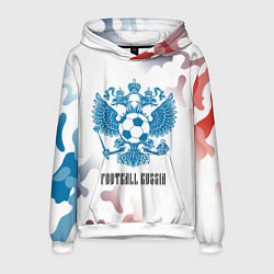 Толстовка-худи мужская FOOTBALL RUSSIA Футбол, цвет: 3D-белый
