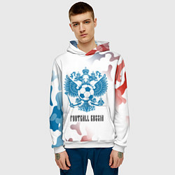 Толстовка-худи мужская FOOTBALL RUSSIA Футбол, цвет: 3D-белый — фото 2
