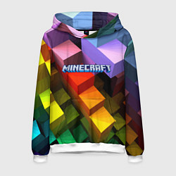 Толстовка-худи мужская Minecraft - pattern, цвет: 3D-белый