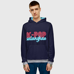 Толстовка-худи мужская LOVE K-POP, цвет: 3D-меланж — фото 2
