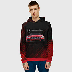 Толстовка-худи мужская Mercedes Benz AMG, цвет: 3D-красный — фото 2