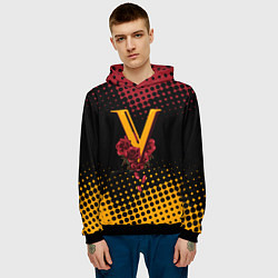 Толстовка-худи мужская CYBERPUNK 2077 VALENTINO, цвет: 3D-черный — фото 2